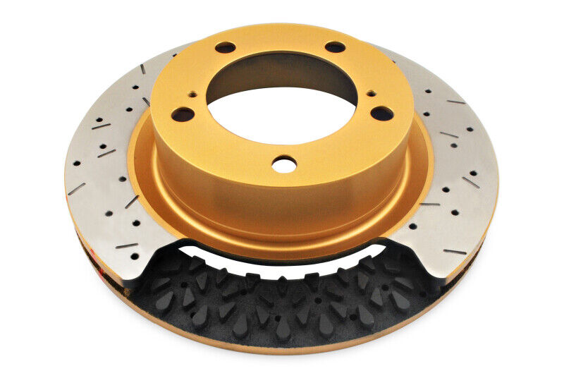 DBA 42968BLKXS HD 4000XS Series Drilled and Slotted 1-Piece Front Brake Rotor