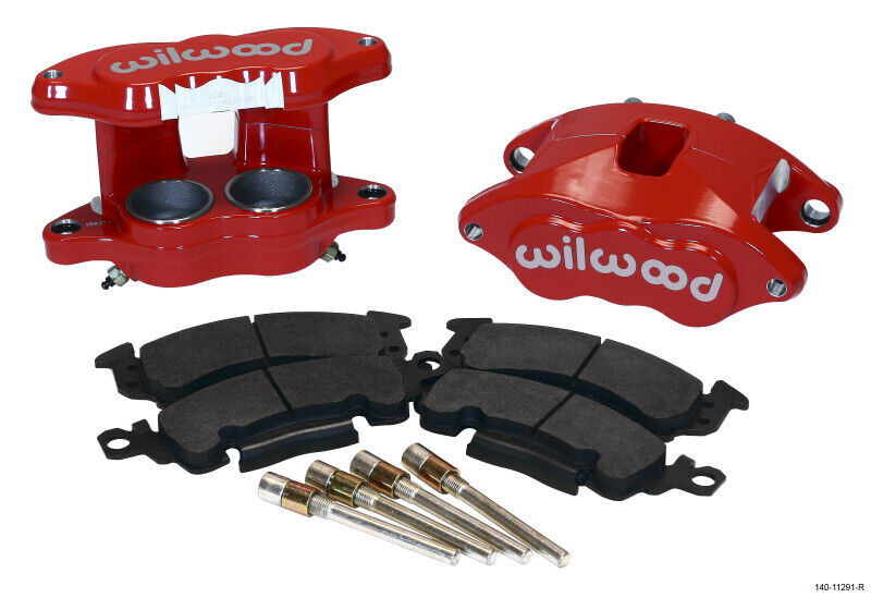Wilwood 140-11291-R D52 Front Caliper Kit - Red Powder Coat Caliper; For GM
