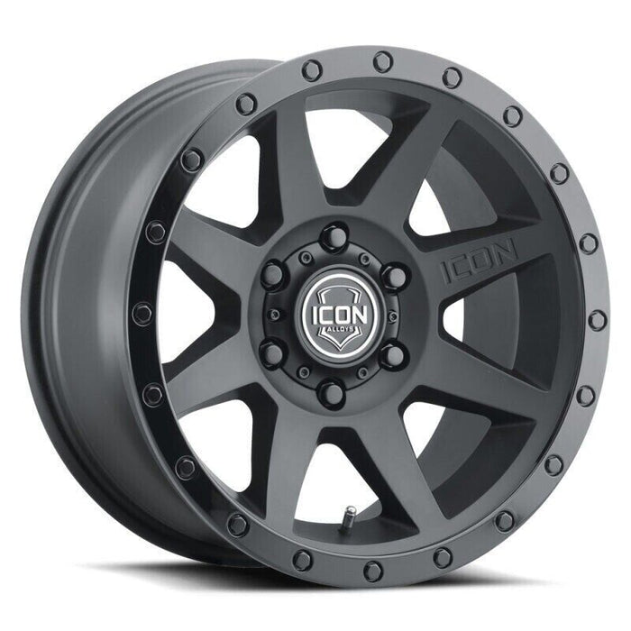 ICON Rebound 17x8.5 6x5.5 0mm Offset 4.75in BS 106.1mm Bore Double Black