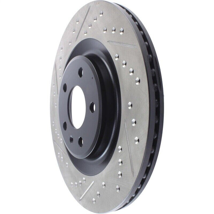 Disc Brake Rotor-Sport Cross-Drilled and Slotted Rear Right Stoptech 127.33137R