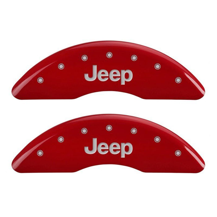 MGP 42012SJPLRD Gloss Red Caliper Covers for 14-20 Jeep Cherokee