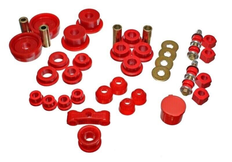 Energy Suspension Front/Rear Master Bushing Set Red For 84-87 Honda Civic