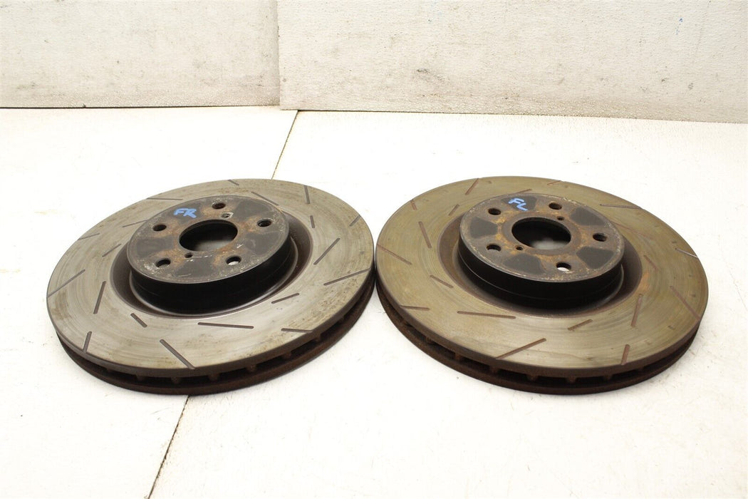 2008-2014 Subaru Impreza WRX STI Front Slotted Rotor Set Rotors Pair LH RH 08-14