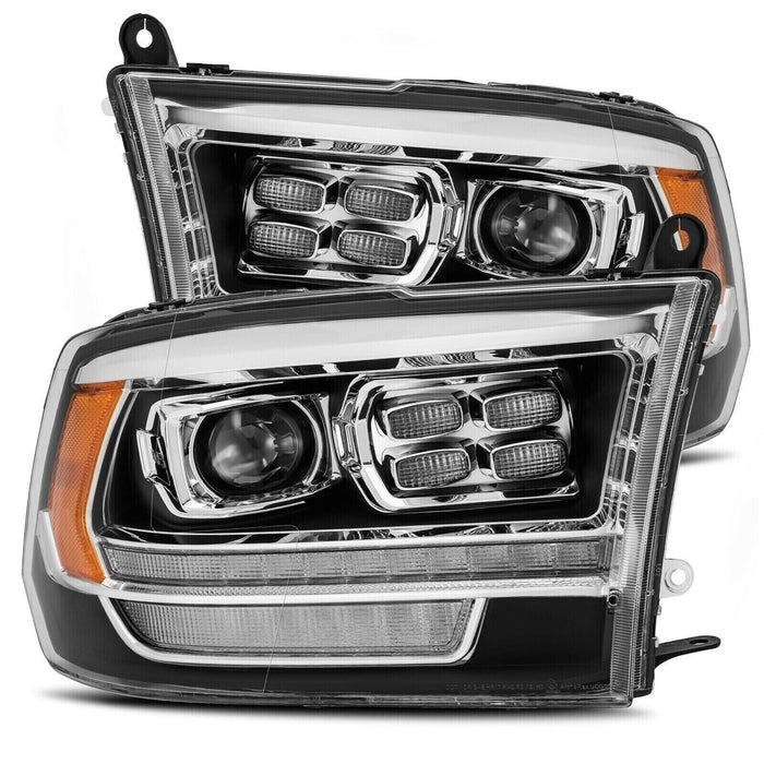 AlphaRex Black LUXX LED Projector Headlights for 2009-2018 Dodge Ram 1500