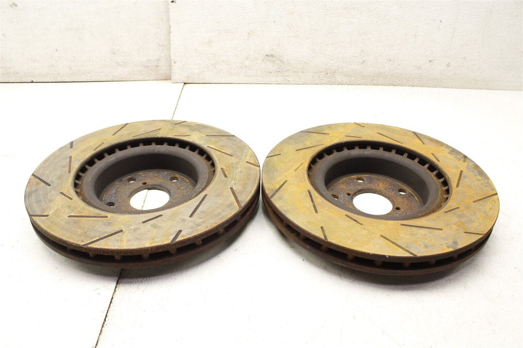 2008-2014 Subaru Impreza WRX STI Front Slotted Rotor Set Rotors Pair LH RH 08-14