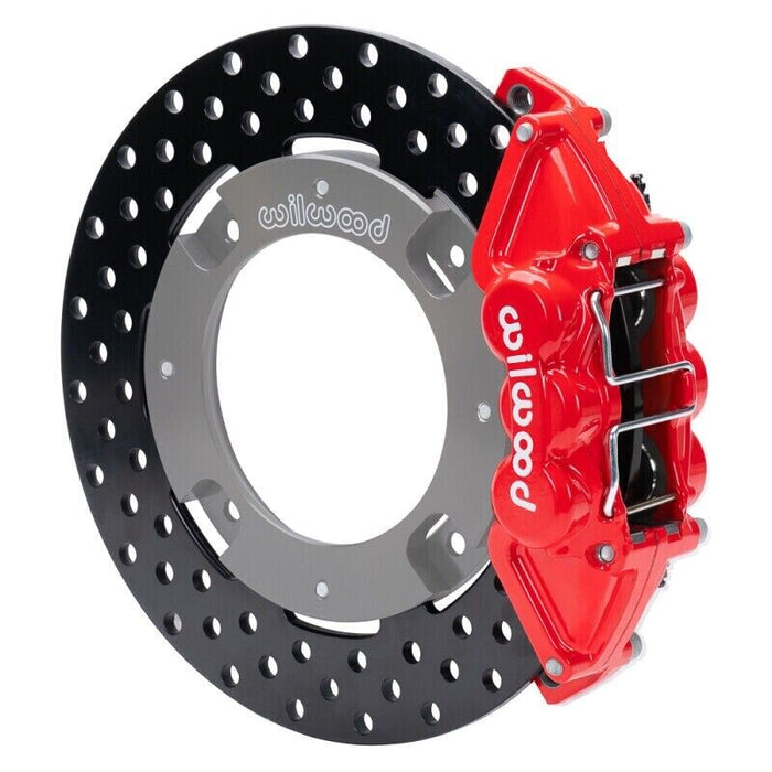 Wilwood 140-16629-DR Disc Brakes Rear Red Caliper 11.25in. XDrilled Rotors