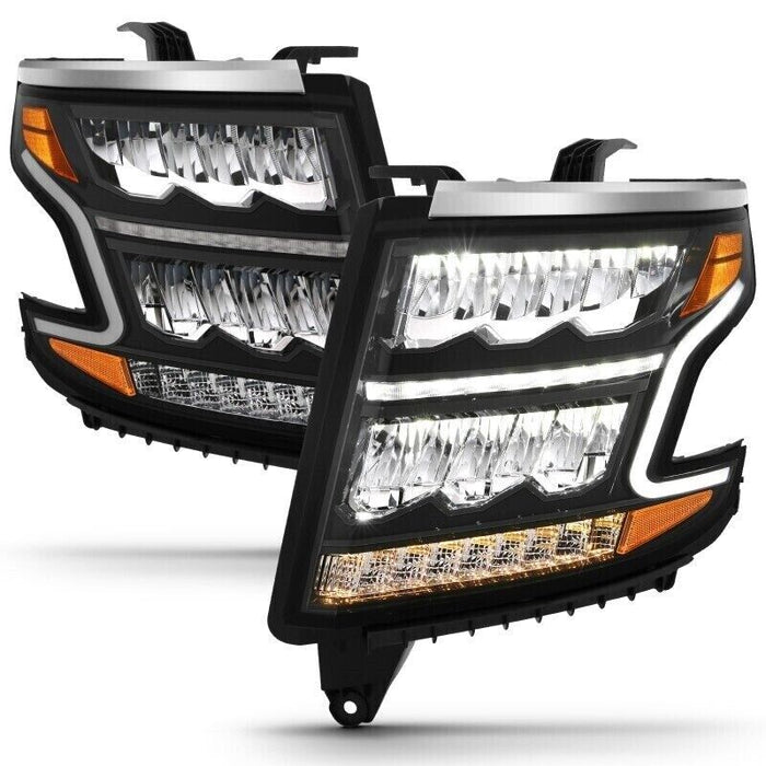 Anzo 111478 LED Crystal Headlight For 15-20 Chevy Tahoe/Suburban