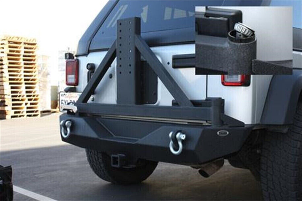 DV8 Offroad RBSTTB-01BR Rear Bumper w/Tire Carrier 07-18 Jeep Wrangler JK