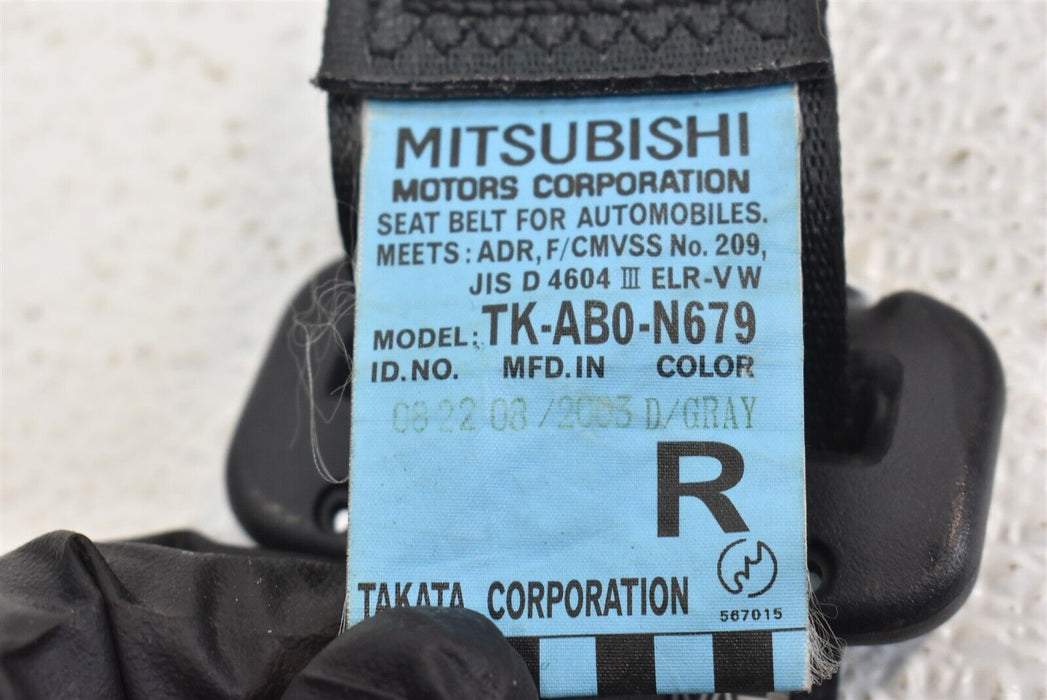 2003-2005 Mitsubishi Evolution 8 Seat Belt Assembly Rear Right Passenger 03-05