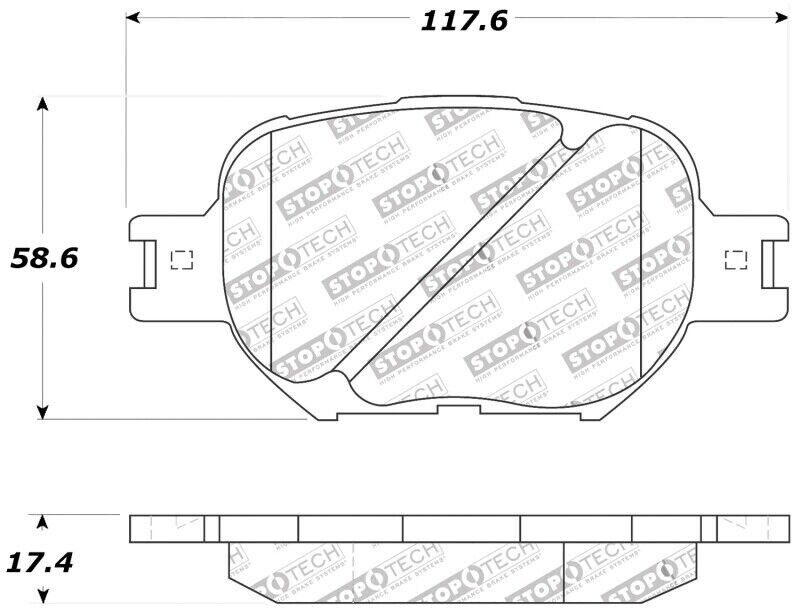 StopTech 309.08170 Sport Disc Brake Pad Set with Shims and Hardware