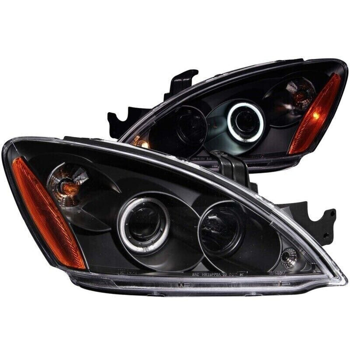 ANZO USA Projector Headlight Set w/Halo 121102 For 2004-2007 Mitsubishi Lancer