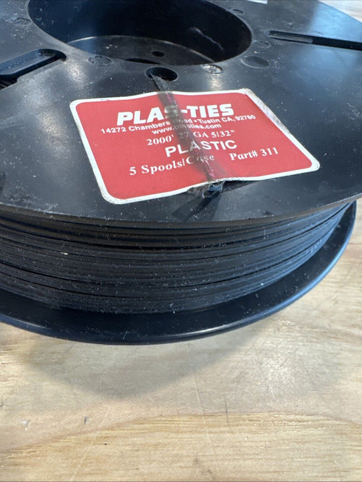 Plas-Ties 2000' 27 Gauge Plastic Ties Spool 5/32" 311 Twist Tie Machine