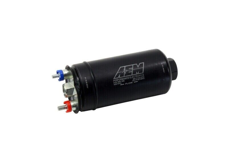 AEM 50-1005 400LPH Inline High Flow Fuel Pump - Inlet -8 AN and -6AN Outlet