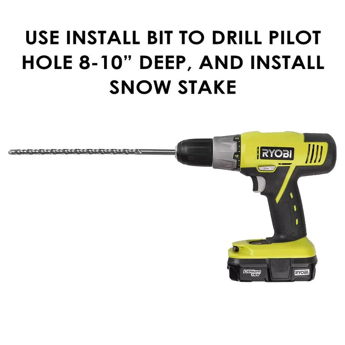 Polar Snow Products 12" Driveway Stake Installation Bit -Easily Install Your ...