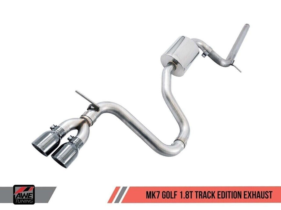 AWE 3020-22020 Tuning for VW MK7 Golf 1.8T Track Exhaust w/Silver Tips (90mm)