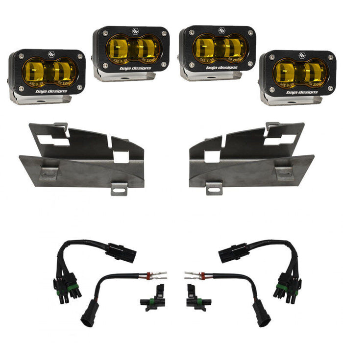 Baja Designs 448169 Dual S2 SAE Amber Fog Pocket Light Kit For 19-23 Ram 1500