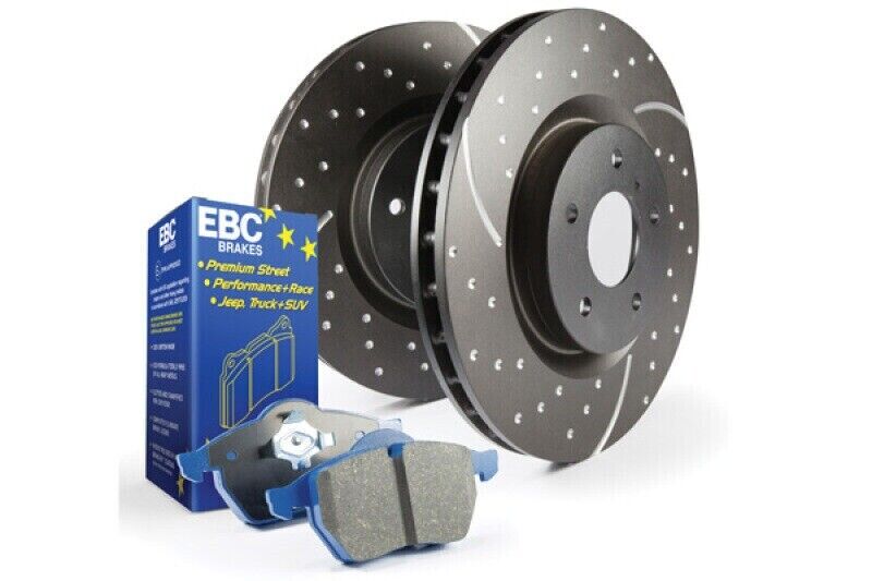 EBC S6KR1276 Disc Brake Kit S6 Bluestuff & GD Rotors Rear For 04-06 Audi TT