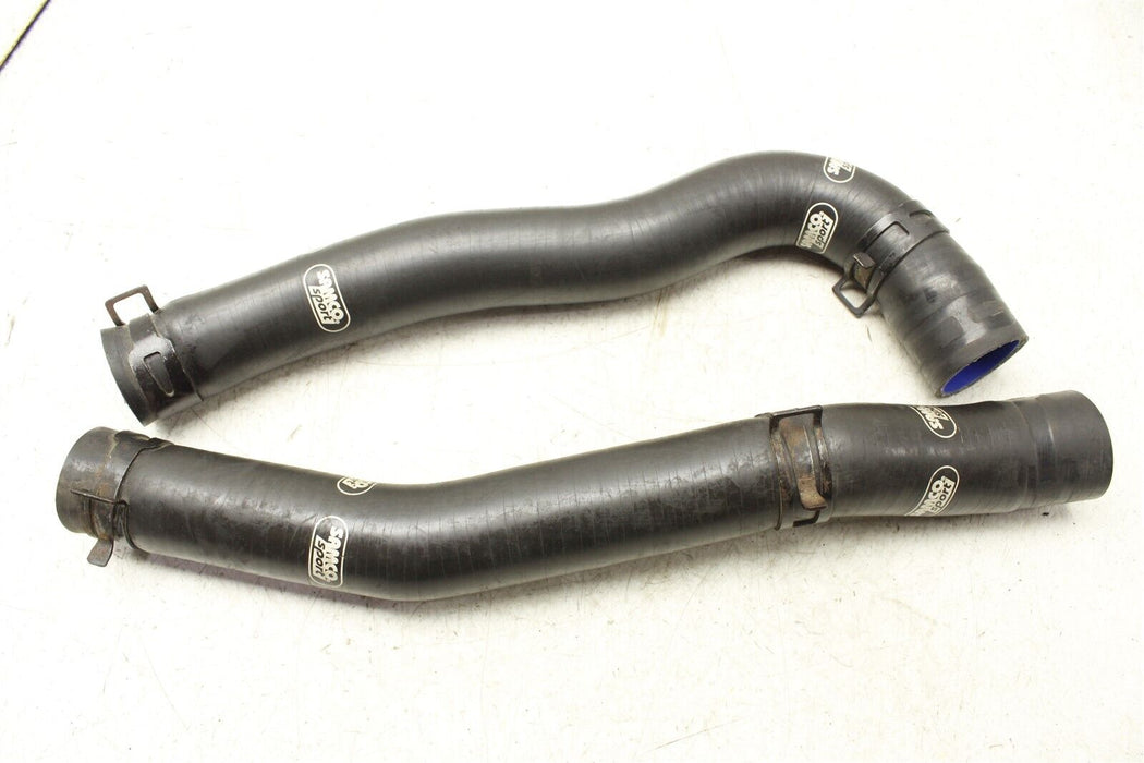 Black Samco Upper Radiator Coolant Hoses For Mitsubishi Evolution X 2008-2015