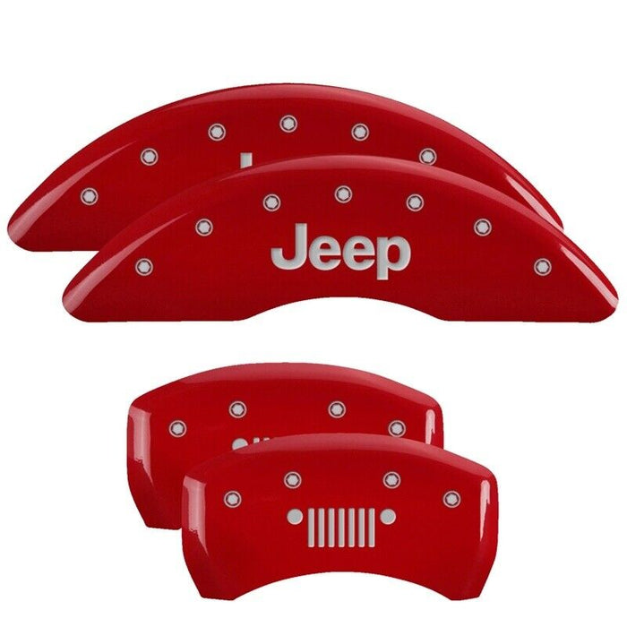 MGP 42012SJPLRD Gloss Red Caliper Covers for 14-20 Jeep Cherokee