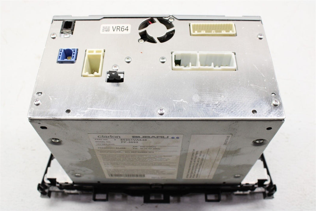 2016 Subaru WRX Stereo Radio Control Unit Clarion 86201VA640 OEM 16