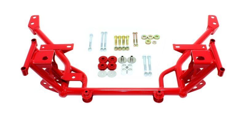 BMR Suspension KM018R K-member Standard Motor Mounts Red for 05-14 Ford Mustang