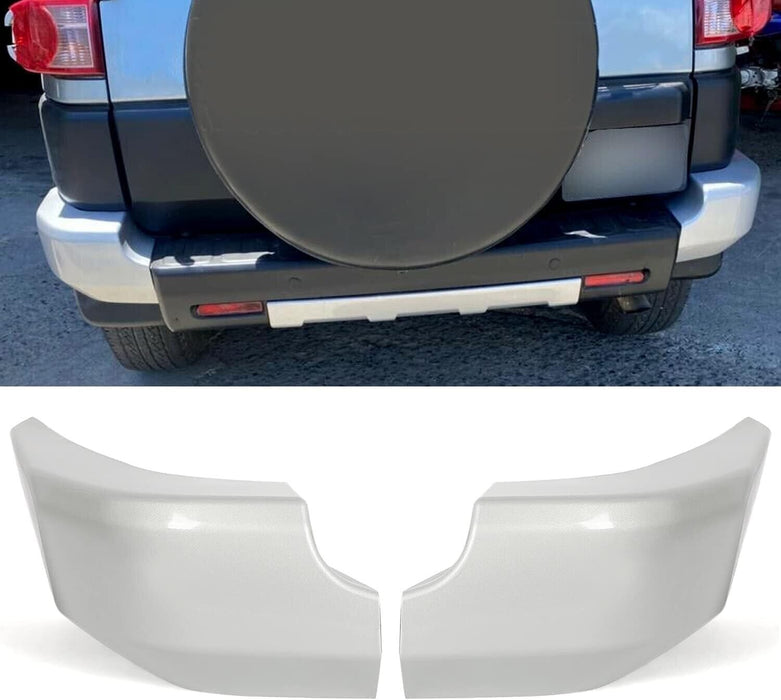 Rear Bumper Ends Caps Painted Silver LH+RH For Toyota FJ Cruiser 2007-2014 Pair