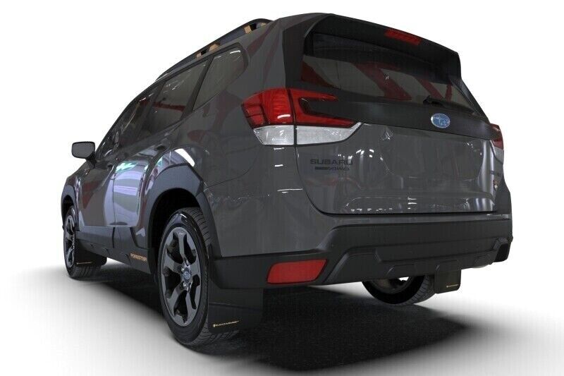 Rally Armor MF82-UR-BLK/WH Black Mud Flap/White Logo Fits 2022 Subaru Forester