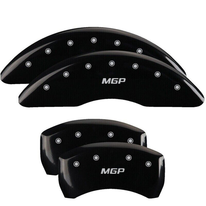 MGP Brake Caliper Covers Front & Rear Set For 15-22 Ford Mustang 10202SMB2YL