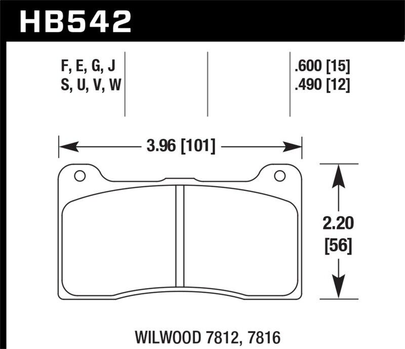 Hawk Performance HB542N.490 HP Plus Disc Brake Pad