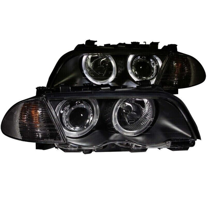 Anzo 121261 Projector Headlight Set with Halo - Clear Lens, Black Housing