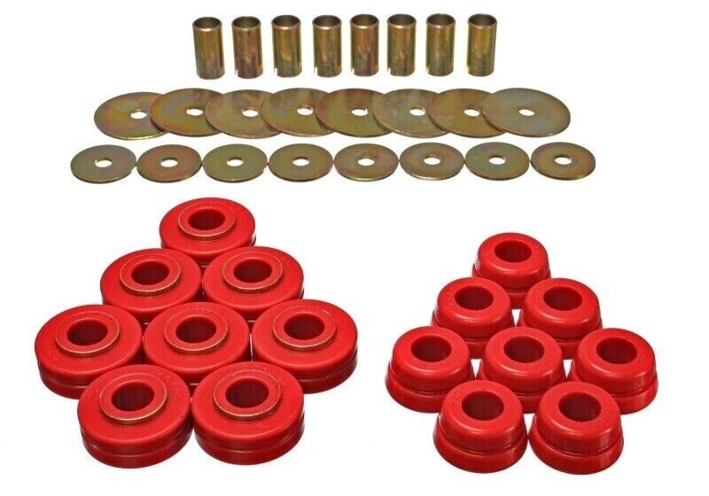Energy Suspension Red 6.4101R Body Mounts For 1972-1980 International Scout II