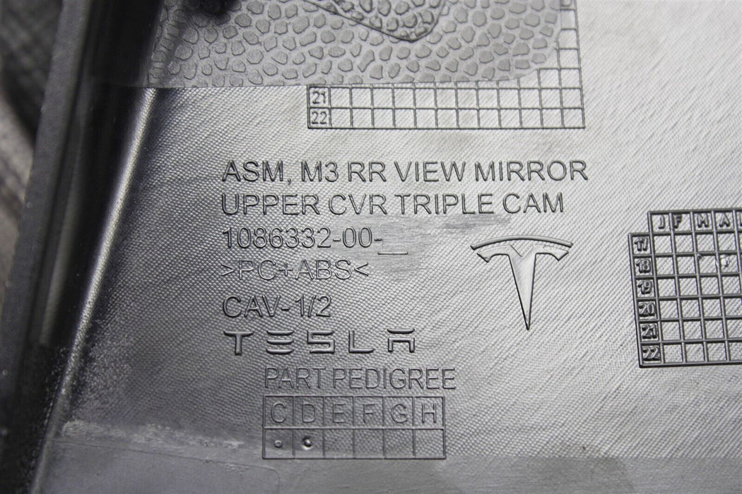 2018 Tesla Model 3 Rear View Camera Mirror Trim Cover 1098383-00-D 17-20