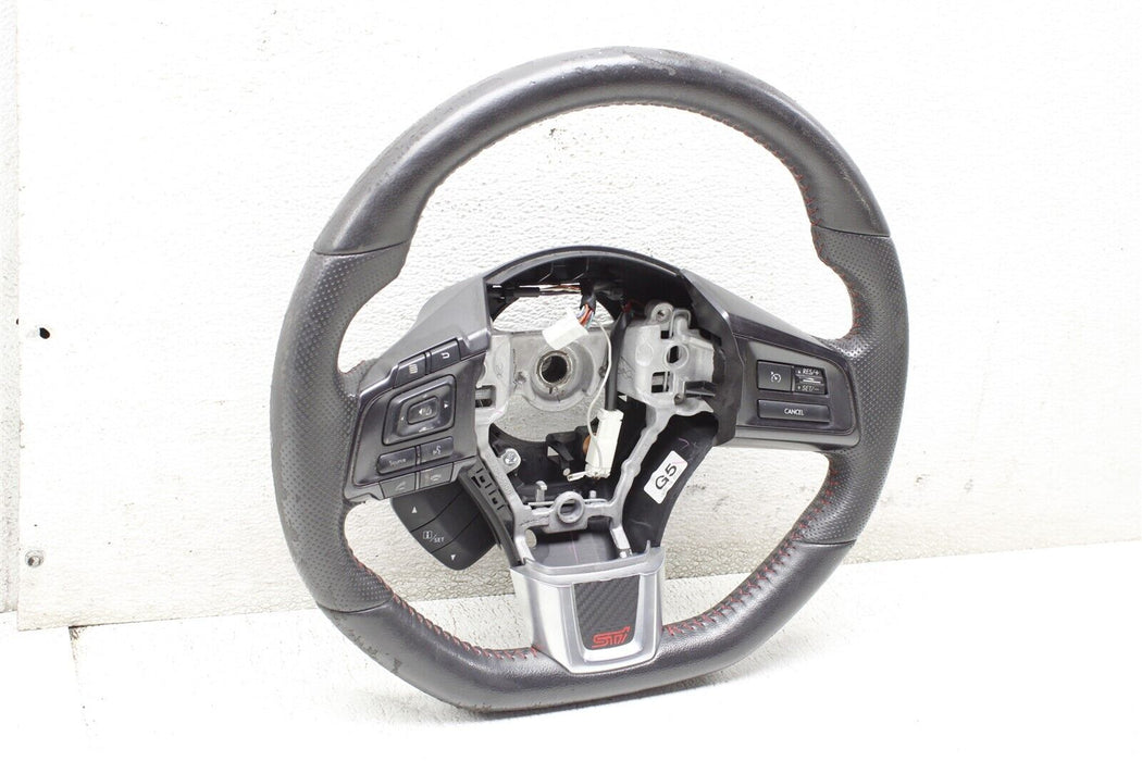 2015-2021 Subaru WRX STI Red Stitched Steering Wheel Assembly Factory OEM 15-21