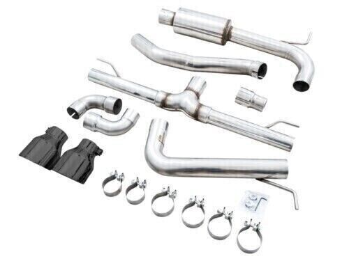 AWE Tuning 3020-33658 for 2022 VW GTI MK8 Track Edition Exhaust- Black Tips