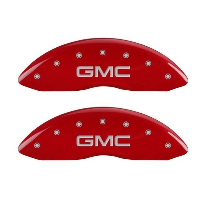 MGP Caliper Covers 34009SDNLRD Set of 4: Red Finish Silver Denali