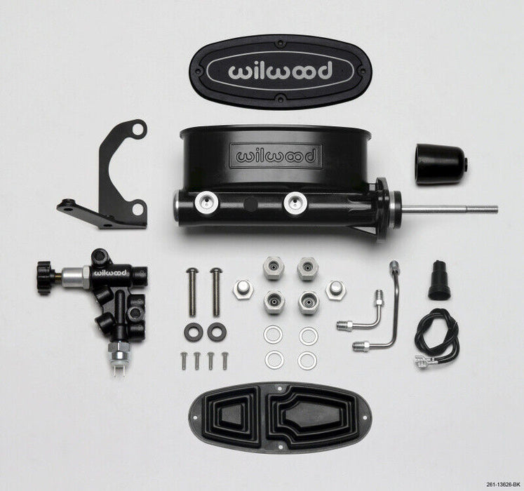 Wilwood Aluminum Tandem Kit with Bracket and Prop Valve Universal 261-13626-BK