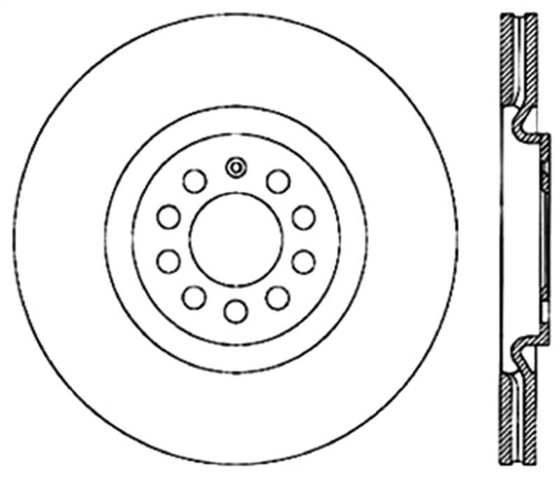 StopTech 128.33062R Sport Cross-Drilled Disc Brake Rotor