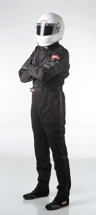 RaceQuip 110 Series Black Xl Single Layer Gentle Fabric Racing Suit 110006
