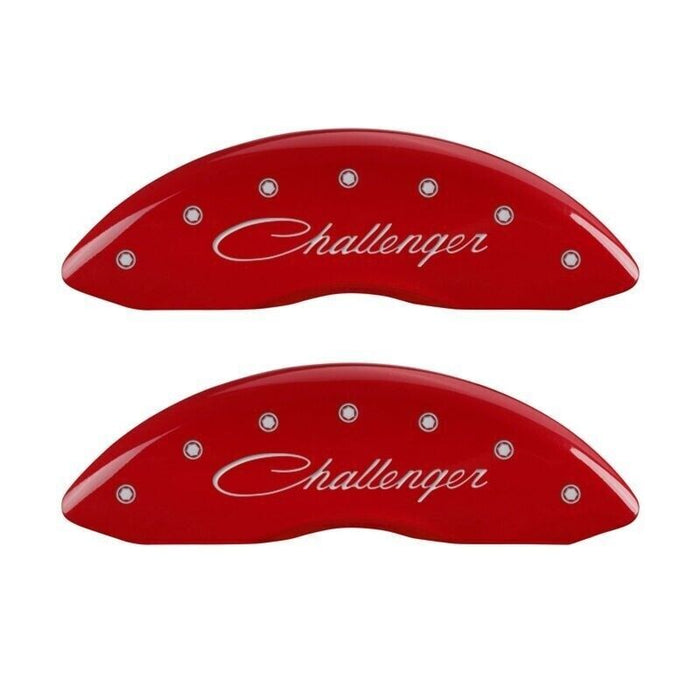 MGP Front/Rear Caliper Covers-Red, for Challenger; 12162SCLSRD