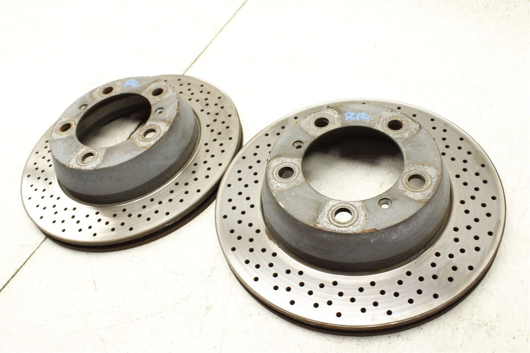 2015 Porsche Boxster S Rear Rotor Set Drilled Rotors 13-16