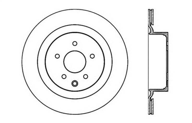 StopTech 127.42101R Sport Cross-Drilled And Slotted Disc Brake Rotor