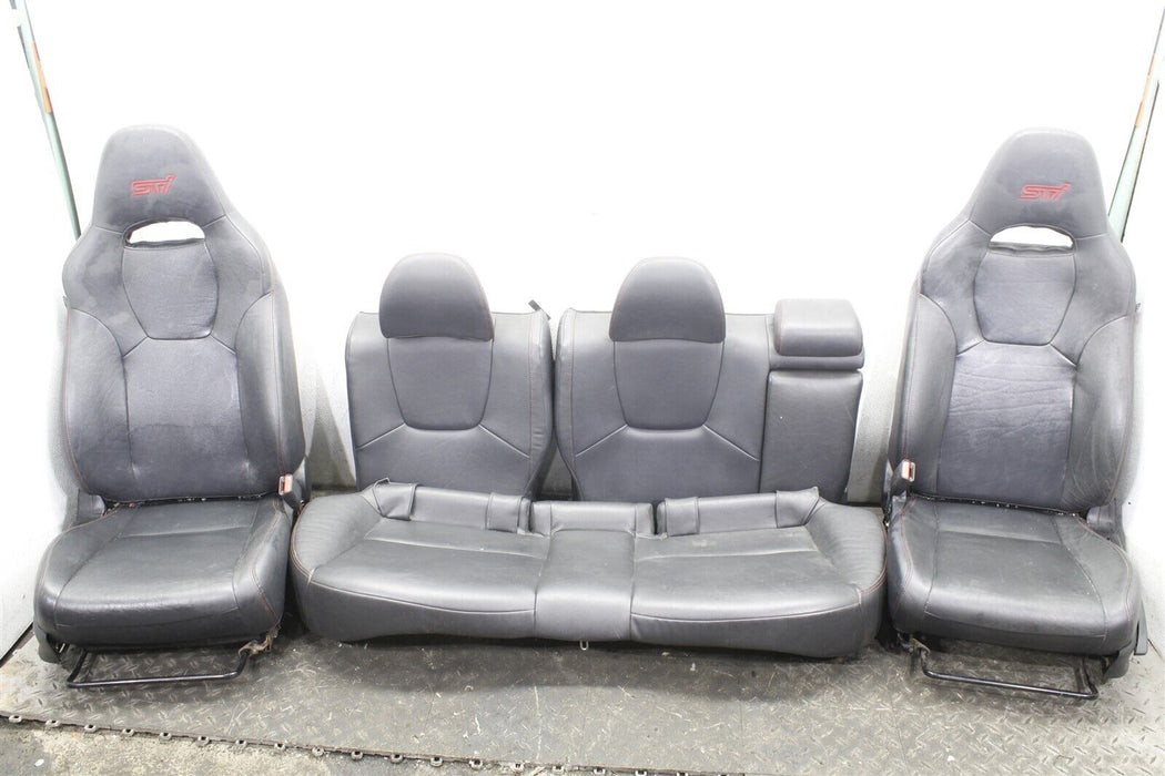 2008-2014 Subaru WRX STI Sedan Limited Leather Seat Set Front Rear 08-14