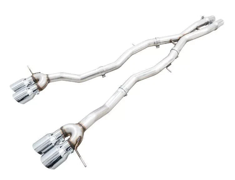 AWE Track Catback Exhaust for 21-24 BMW M3/M4 3.0T Sedan/Coupe-Chrome Tips