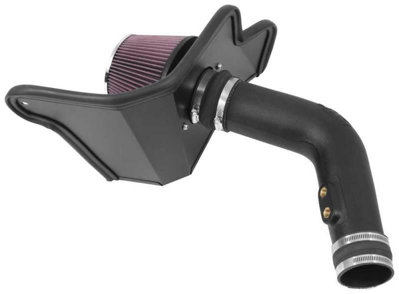 K&N 57-2594 Black Cotton Gauze Performance Air Intake System for 15-17 Mustang