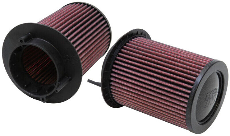 K&N E-0668 Set of 2 Replacement Cotton Air Filters for 08-15 Audi R8 4.2L V8