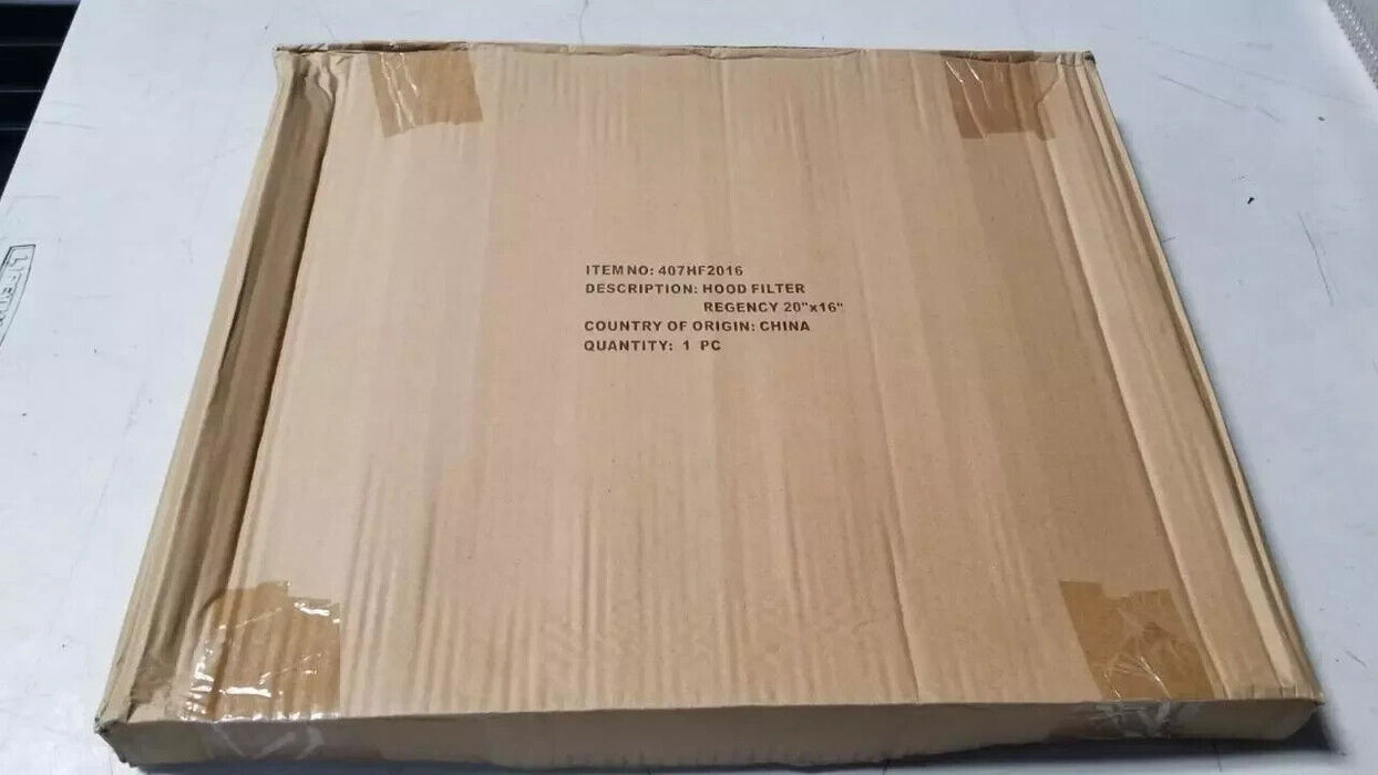 Stainless Steel Hood Filters REGENCY 16 x 20 x 2 New #407hf2016  Lot of 1