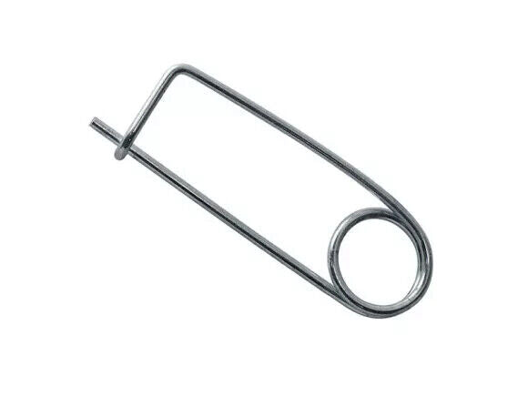 Safety Pin Coiled Tension .243 x 5 HD Spring Wire Zinc Short (6 Pieces)