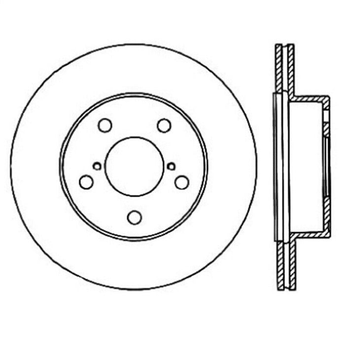 StopTech 126.47023SR Sport Slotted Rear Right Disc Brake Rotor