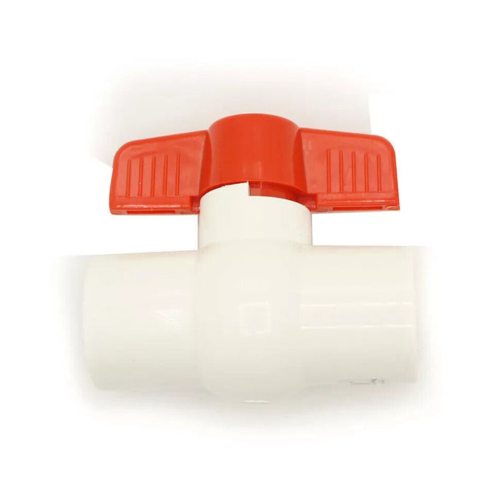 Thrifco 3/4 Inch PVC Threaded Ball Valve - Red Handle - 6415421