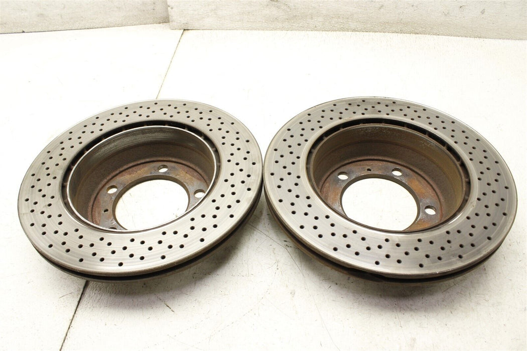 2015 Porsche Boxster S Rear Rotor Set Drilled Rotors 13-16